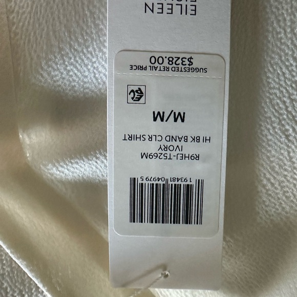 Eileen Fisher off white silk blouse - Picture 3 of 7